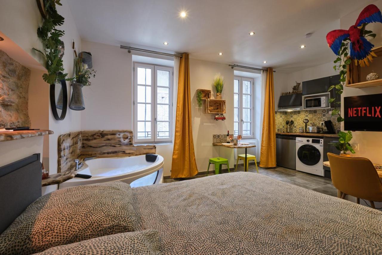 Place Carnot - Studio Tout Equipe Avec Jacuzzi Proche Toutes Commodites Carcassonne Bagian luar foto